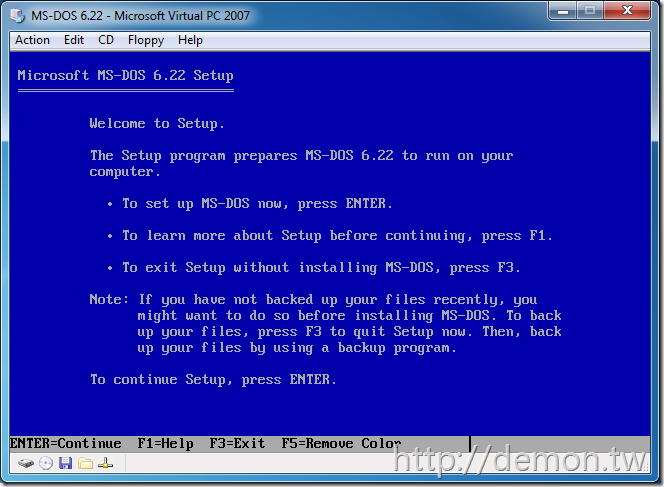 Microsoft MS-DOS 6.22 Setup